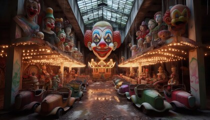 Fototapeta premium Abandoned Halloween Carnival