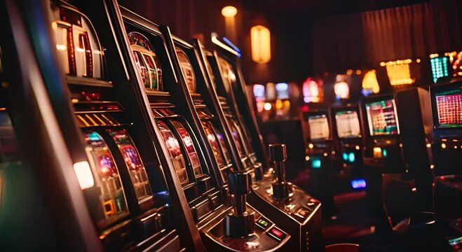 Slot machines in a casino.