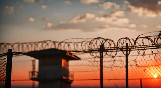 Watchtower of a prison.