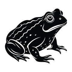 Toad silhouette vector