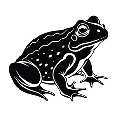 Toad silhouette vector