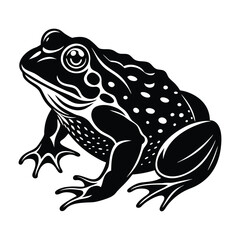 Toad silhouette vector