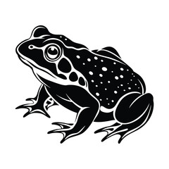 Toad silhouette vector