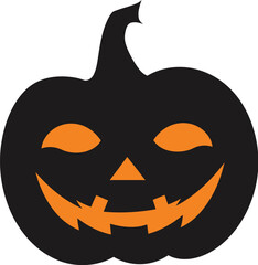 Naklejka premium Halloween Pumpkin Vector Illustration Icon