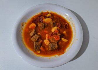 soup with meat