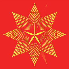 Obraz premium vector illustration of a golden star