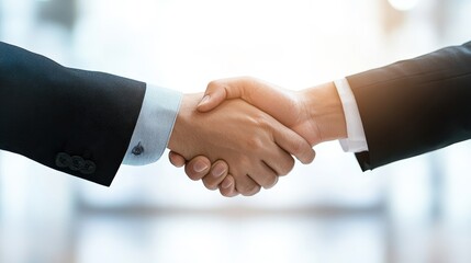 Business Handshake in Professional Environment