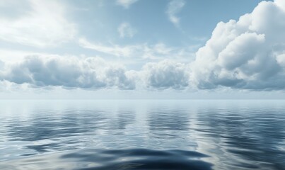 Fototapeta premium Clouds over calm Sea