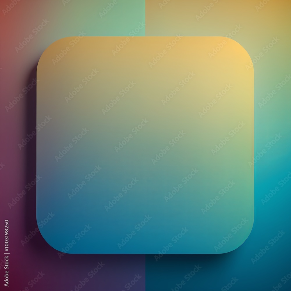 Poster minimalist abstract design featuring soft, rounded shapes with a gradient of warm and cool tones. th