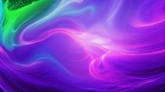 Abstract animation showcases a bright energy form with a colorful aura, evolving gracefully against a black background, creating a mesmerizing visual experience