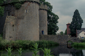 Fototapeta premium castle in the morning in Wales, UK