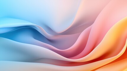 Obraz premium Soft Waves of Colorful Fabric Texture