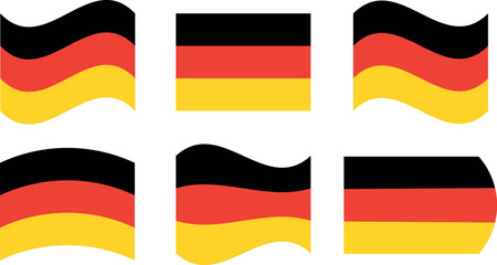 Set of 6 flags of germany