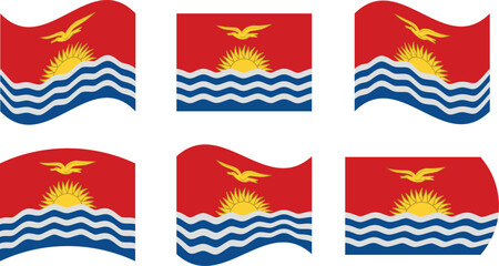 Set of 6 flags of kiribati