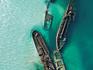 The famous wrecks of Moreton Island