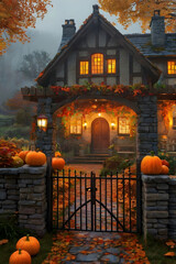 halloween pumpkin house