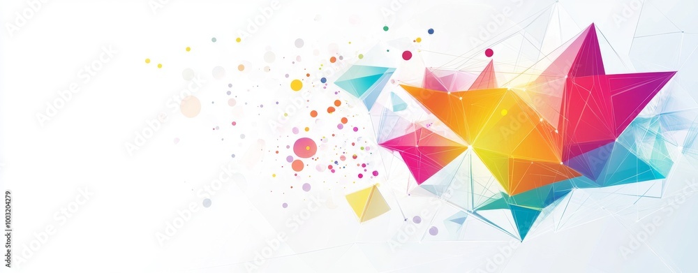 Poster futuristic futuristic illustration with plexus effect. a wireframe background with plexus effect.