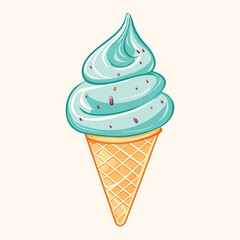 Ice cream clip art Flat illustration