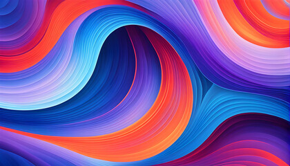 Vibrant Wave-Like Abstract Artwork