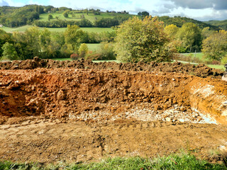 Grounworks carried out for an installation of a sand and Gravel Filter Bed.