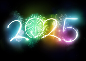 2025 Fireworks New Year Celebrations Numbers Fireworks