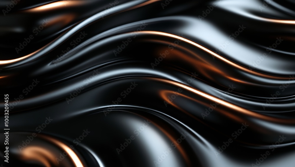 Poster luminous brown background with generative al, with soft lines.
