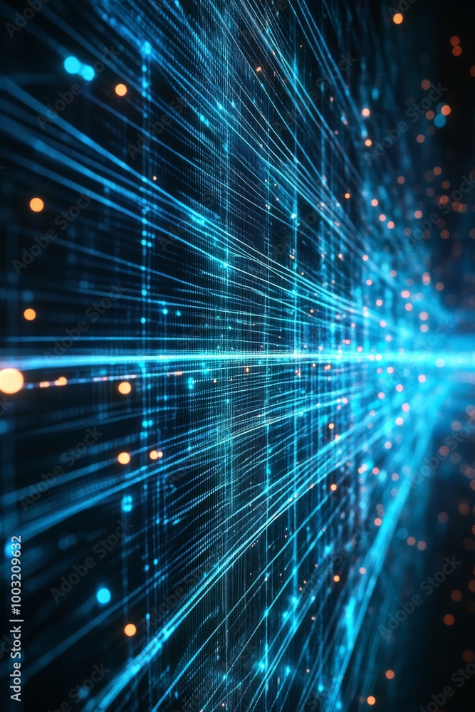 Poster abstract digital network connection background. big data background. technology wallpaper. generativ