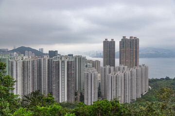 Fototapeta premium The pathway to Cape Collinson Battery on the eastern shore of Hong Kong Island in Hong Kong.