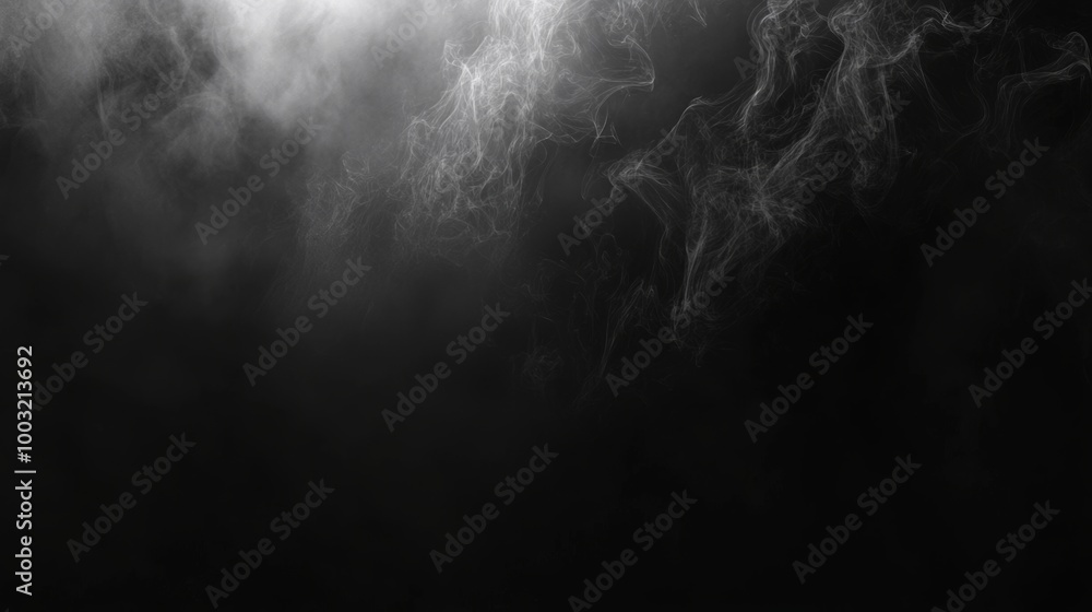Poster wallpaper with abstract shapes from the mist that hint at hidden realms