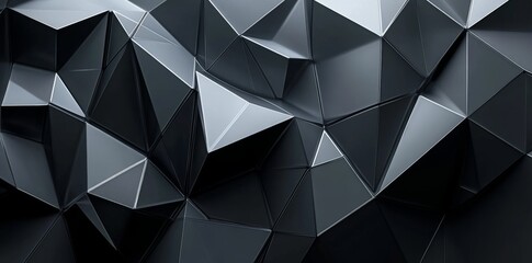 3D black geometric pattern on square background, abstract black diamond pattern wallpaper, black textured graphics poster banner background © Maxim Borbut