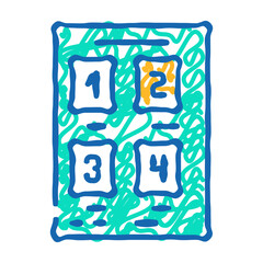 storyboard video production doodle icon sketch vector. storyboard video production sign. isolated symbol illustration