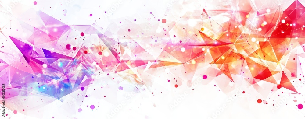 Poster The background of this illustration features a wireframe design with a plexus effect.