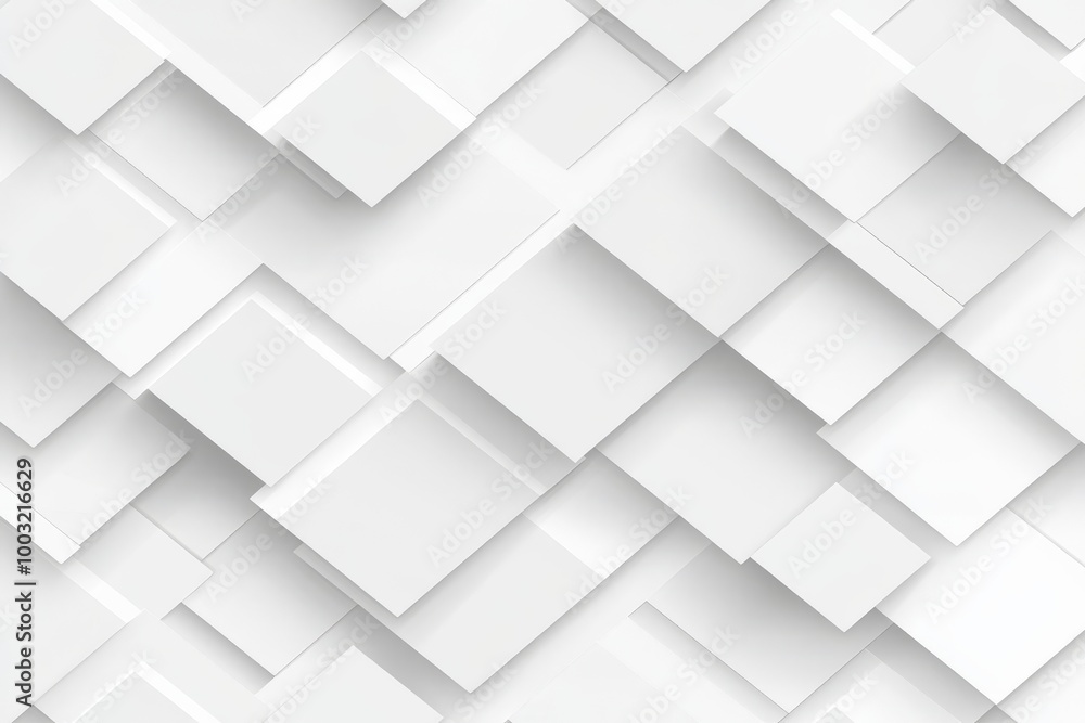 Poster this is an abstract seamless geometric pattern in light gray. realistic three-dimensional cubes made
