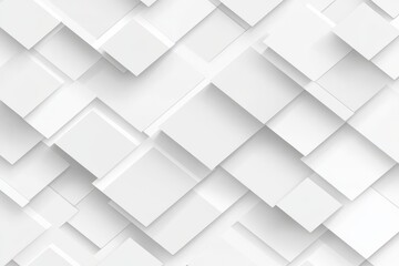 Fototapeta premium This is an abstract seamless geometric pattern in light gray. Realistic three-dimensional cubes made from white paper. This can be used for wallpapers, textiles, fabrics, wrapping papers, backgrounds