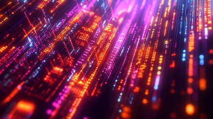 Obraz premium Blockchain network background