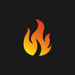 Fire flame icon. Burning symbol. Fireball sign. Fire icon. Vector