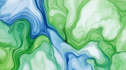Artificial watercolor texture, acrylic liquid art marbling background, mint green and ocean blue wallpaper