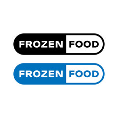 Frozen food icon. Frozen product label, sticker or stamp. Chilled product label. vector