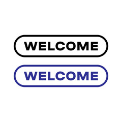 welcome sign, welcome hand lettering modern text calligraphy for banner