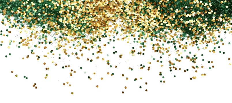 green glitter sparkle party celebration explosion PNG transparent background isolated graphic resource cutout