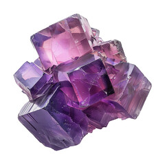 purple fluorite crystal, gemstone, gem, mineral specimen PNG transparent background isolated graphic resource cutout. Lapidary, healing, geology, rockhounding, collecting
