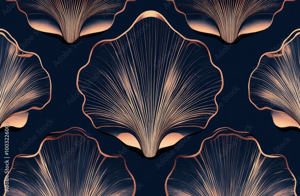 Poster a seamless art nouveau pattern on a minimalist abstract background. a geometric art deco texture on 
