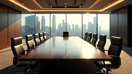 conference room with table and chairs