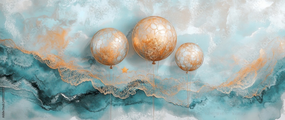 Poster background of the room with a textured texture and drawn contour elements, shining with a light shin