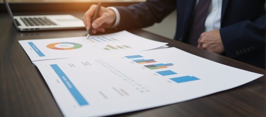 Clear financial presentation showcasing colorful chart analysis for concise expense report detail