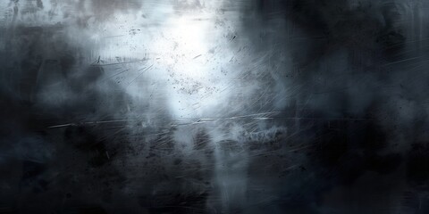 Abstract textured metal surface with scratches and smudges in dark monochromatic tones