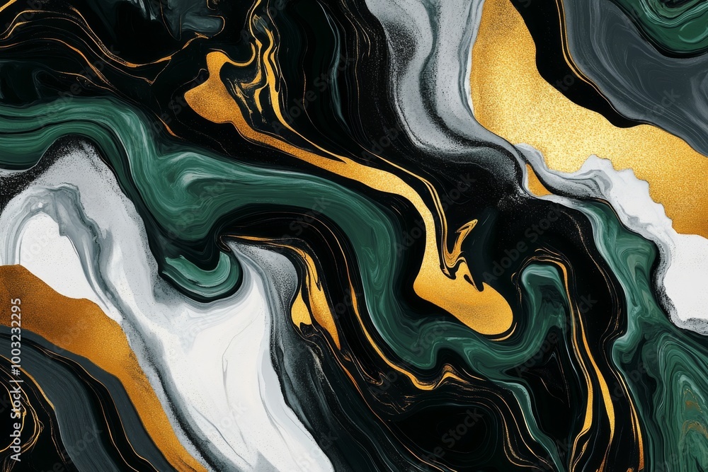 Poster the background is a mesmerizing gold golden abstract fluid background texture with a yellow liquid g