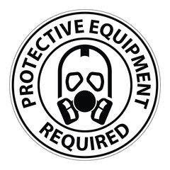 Safety Gear Required Sign Illustrations