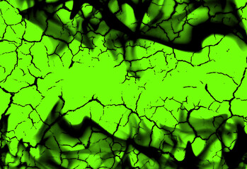 Green fire crack texture