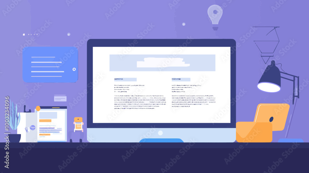 Poster flat design vector banner for web pages, corporate and contact information display on desktop, moder